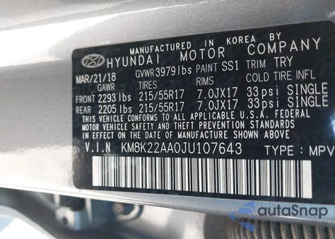 2018 Hyundai Kona Sel from USA, damaged, VIN KM8K22AA0JU107643